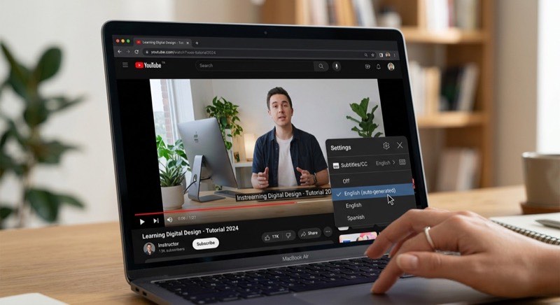 Configuración de subtítulos y preferencias en YouTube para aprendizaje de inglés